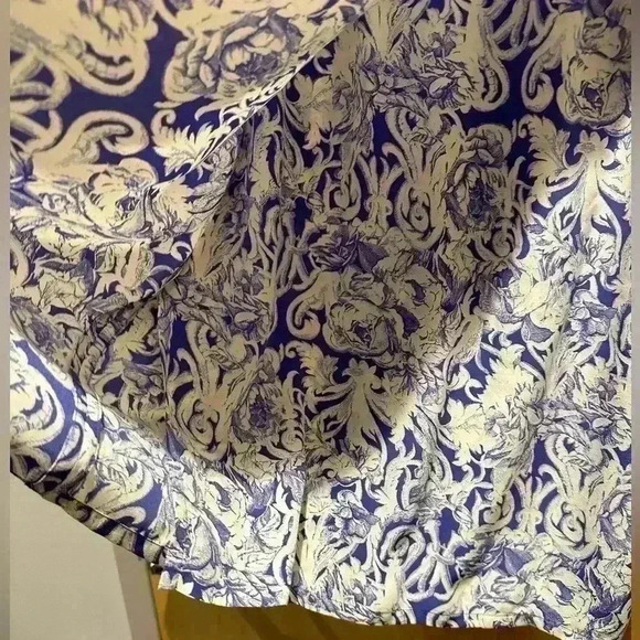 EVC | VINTAGE Designer Nora Noh 100% Silk Wrap Skirt | Women’s Size 14 - Picture 3 of 9